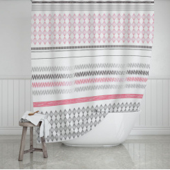 Κουρτίνα Μπάνιου Πολυεστερική 180x200 STRIPES Estia