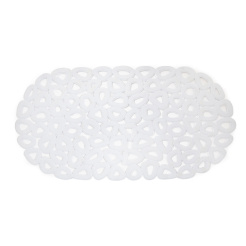 Πατάκι Μπανιέρας Αντιολισθητικό ECO 68x35cm Pvc Λευκό Estia