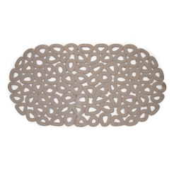 Πατάκι Μπανιέρας Αντιολισθητικό ECO 68x35cm Pvc Taupe Estia