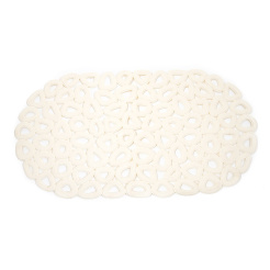 Πατάκι Μπανιέρας Αντιολισθητικό ECO 68x35cm Pvc Μπεζ Estia