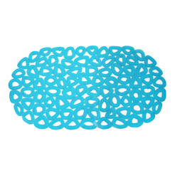 Πατάκι Μπανιέρας Αντιολισθητικό ECO 68x35cm Pvc Μπλε Estia