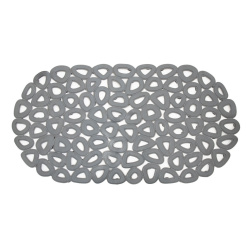 Πατάκι Μπανιέρας Αντιολισθητικό ECO 68x35cm Pvc Ανθρακί Estia