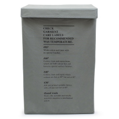 Καλάθι Άπλυτων Υφασμάτινο 40x30x60cm Γκρι Estia
