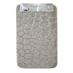 Πατάκι Μπάνιου 50x80 Μπεζ Memory Foam Με SBR Ankor