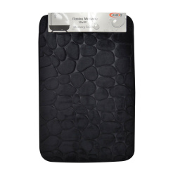 Πατάκι Μπάνιου 50x80 Μαύρο Memory Foam Με SBR Ankor