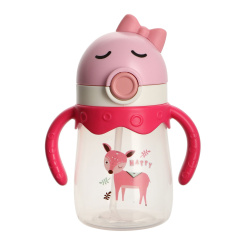 Παγούρι Παιδικό HAPPY NEON & LIGHT PINK 350ML Estia