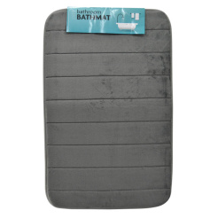 Πατάκι Μπάνιου Memory Foam Γκρι Με Pvc 50x80εκ Ankor