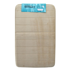 Πατάκι Μπάνιου Memory Foam Μπεζ Με Pvc 50x80εκ Ankor