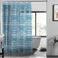 Κουρτίνα Μπάνιου Αδιάβροχη Peva 180X180cm Blue Estia