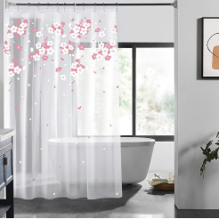 Κουρτίνα Μπάνιου Αδιάβροχη Peva 180X180cm Floral Estia