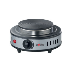 Ηλεκτρική Εστία Καφέ 500W Mε Θερμοστάτη Μαύρη/Silver Hobby