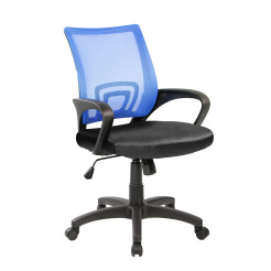 Καρέκλα Γραφείου Pro Systems Με Μπράτσα Μπλε-Μαύρη Velco 