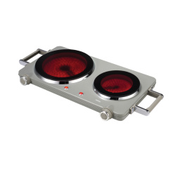 Κεραμική Εστία Διπλή 22cm 1500W+16,5cm 1000W Γκρι Hobby