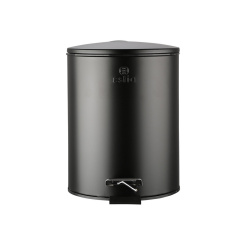 Χαρτοδοχείο Μπάνιου Classic Soft Close 5Lt Ματ Μαύρο Estia