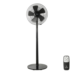 Ανεμιστήρας Σταντ Επιδαπέδιος Levanto 40Cm 55W Μαύρος Με Τηλεχειριστήριο Estia