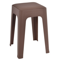 Σκαμπό Πλαστικό Με Μαξιλάρι Καφέ 35x35x48cm Ankor