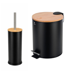 Σετ Πεντάλ 5Lt Soft Close+Πιγκάλ Bamboo Essentials Μαύρο Estia