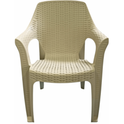 Καρέκλα Κρόνος Πλαστική Rattan Μπεζ Nektarplast
