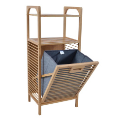Καλάθι Απλύτων Bamboo 40x30x95cm Γκρι Ankor