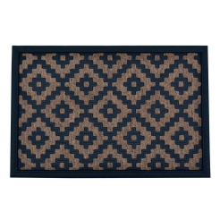 Ποδόμακτρο Καφέ Μοκέτα Μαύρο Καουτσούκ 60X40Εκ.Ankor