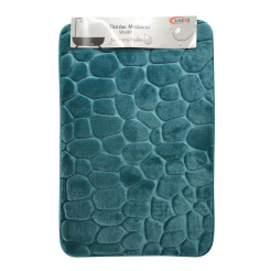 Πατάκι Μπάνιου Memory Foam Πετρόλ Με Pvc 50x80εκ.Ankor