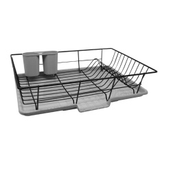 Πιατοθήκη Μεταλλική Μαύρη-Γκρί 48x30x11εκ.Ankor