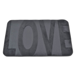 Πατάκι Μπάνιου Memory Foam Γκρί LOVE Με Sbr 50x80εκ.Ankor