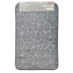 Πατάκι Μπάνιου Memory Foam Γκρι Με Pvc 45x73εκ.Ankor