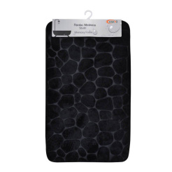 Πατάκι Μπάνιου Memory Foam Μαύρο Με Pvc 50x80εκ.Ankor