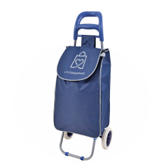 Καρότσι Λαϊκής Μεταλλικό Με Μπλε Σάκο Love Shopping 35X27X94Εκ. Ankor