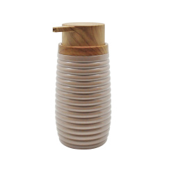 Dispenser Πλαστικό Μόκα Ριγέ Με Εφε Ξύλου 6,5X15,5Εκ. Ankor