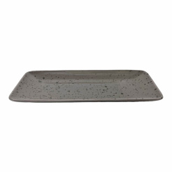 Πιατέλα Ορθογώνια Premium Space Grey Πορσελάνινη 21X10,5Εκ. Ankor