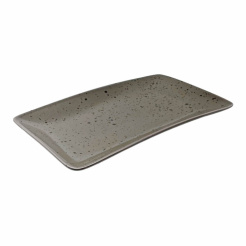 Πιατέλα Ορθογώνια Premium Space Grey Πορσελάνινη 27X16Εκ. Ankor