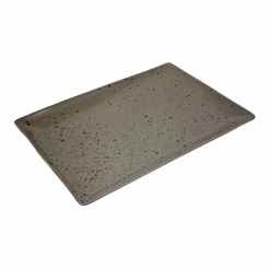 Πιατέλα Ορθογώνια Premium Space Grey Πορσελάνινη 31X21Εκ. Ankor