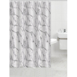 Κουρτίνα Πολυεστερική 180X180Εκ 90Gsm Με 12 Κρίκους Μάρμαρο Ankor