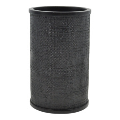 Ποτηροθήκη Πολυεστερική Εφε Μαύρου Rattan 7,5X7,5X12Εκ.Ankor