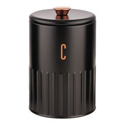 Βάζο Μεταλλικό Μαύρο Coffee Με Rose Gold Λεπτομέρειες 11X11X17,2Εκ.Ankor