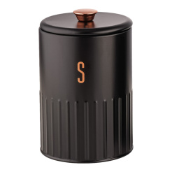 Βάζο Μεταλλικό Μαύρο Sugar Με Rose Gold Λεπτομέρειες 11X11X17,2Εκ.Ankor