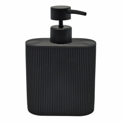 Dispenser Πολυεστερικό Ριγέ Σε Μαύρο Ματ Χρώμα 10,5X5X16,5Εκ.Ankor