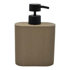 Dispenser Πολυεστερικό Ριγέ Σε Taupe Ματ Χρώμα 10,5X5X16,5Εκ.Ankor