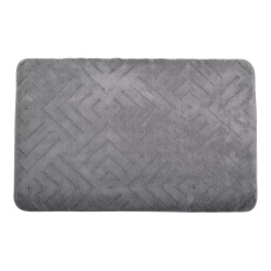 Πατάκι Μπάνιου Memory Foam Σε Γκρι Χρώμα Με Pvc Πλάτη 50X80Εκ.Ankor