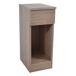 Κομοδίνο Ξύλινο Με Συρτάρι Σε Φυσικό Χρώμα 24X33X60Εκ. Ankor