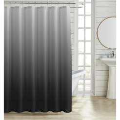 Κουρτίνα Μπάνιου Πολυεστερική 180X180Εκ 90Gsm Με 12 Κρίκους Ντεγκραντέ Σε Γκρι Αποχρώσεις Ankor