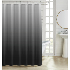 Κουρτίνα Μπάνιου Πολυεστερική 180X200Εκ 90Gsm Με 12 Κρίκους Ντεγκραντέ Σε Γκρι Αποχρώσεις Ankor