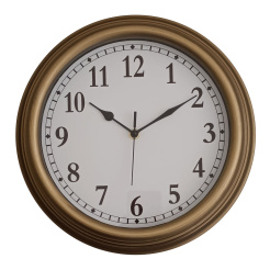 Ρολόι Τοίχου Πλαστικό Σε Χρυσό Vintage Χρώμα 30,5X30,5X4,9Εκ.Ankor