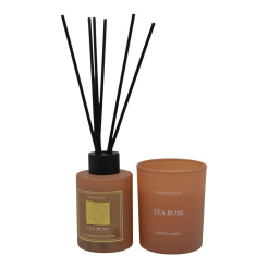 Σετ Αρωματικό Χώρου 50Ml Και Κεριού Tea Rose Ankor