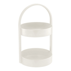 Φρουτιέρα Μεταλλική Δυο Επιπέδων Μπεζ 24,5X22,5X40Εκ.Ankor 