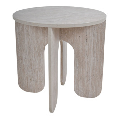 Τραπεζάκι Ξύλινο Με Όψη Φυσικής Πέτρας 50X50X50Εκ. Ankor