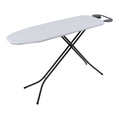 Σιδερώστρα 38X120Εκ Μαύρη Ματ 100% Βαμβακερό Κάλυμμα Ύψος 60-92Εκ. Ankor