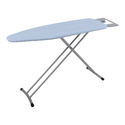 Σιδερώστρα 38X124Εκ Γκρι Ματ 100% Βαμβακερό Κάλυμμα Ύψος 78-95Εκ. Ankor